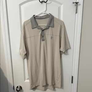 Born Primitive Tan and Gray Polo Shirt